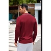 image:imageCOOFANDY Mens Knit Polo Long Sleeve Collared Sweater Polo Business Casual Polos with PocketWine Red