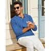 image:imageCOOFANDY Mens Knit Polo Long Sleeve Polos Sweater Causal Collared Golf Sweaters Fashion Business Dress PulloverBlue