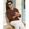 image:imageCOOFANDY Mens Knit Polo Long Sleeve Polos Sweater Causal Collared Golf Sweaters Fashion Business Dress PulloverBrown