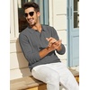 image:imageCOOFANDY Mens Knit Polo Long Sleeve Polos Sweater Causal Collared Golf Sweaters Fashion Business Dress PulloverDark Grey
