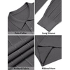 image:imageCOOFANDY Mens Knit Polo Long Sleeve Polos Sweater Causal Collared Golf Sweaters Fashion Business Dress PulloverDark Grey