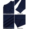 image:imageCOOFANDY Mens Knit Polo Long Sleeve Polos Sweater Causal Collared Golf Sweaters Fashion Business Dress PulloverNavy Blue