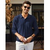 image:imageCOOFANDY Mens Knit Polo Long Sleeve Polos Sweater Causal Collared Golf Sweaters Fashion Business Dress PulloverNavy Blue