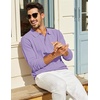 image:imageCOOFANDY Mens Knit Polo Long Sleeve Polos Sweater Causal Collared Golf Sweaters Fashion Business Dress PulloverPurple