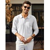image:imageCOOFANDY Mens Knit Polo Long Sleeve Polos Sweater Causal Collared Golf Sweaters Fashion Business Dress PulloverWhite