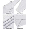 image:imageCOOFANDY Mens Knit Polo Long Sleeve Polos Sweater Causal Collared Golf Sweaters Fashion Business Dress PulloverWhite