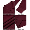 image:imageCOOFANDY Mens Knit Polo Long Sleeve Polos Sweater Causal Collared Golf Sweaters Fashion Business Dress PulloverWine Red