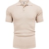 image:imageCOOFANDY Mens Knit Polo Shirt Short Sleeve Vintage Textured Casual Golf Shirts Summer Beach TopBeige