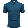 image:imageCOOFANDY Mens Knit Polo Shirt Short Sleeve Vintage Textured Casual Golf Shirts Summer Beach TopBlue