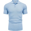 image:imageCOOFANDY Mens Knit Polo Shirt Short Sleeve Vintage Textured Casual Golf Shirts Summer Beach TopLight Blue