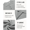 image:imageCOOFANDY Mens Knit Polo Shirt Short Sleeve Vintage Textured Casual Golf Shirts Summer Beach TopLight Gray