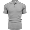 image:imageCOOFANDY Mens Knit Polo Shirt Short Sleeve Vintage Textured Casual Golf Shirts Summer Beach TopLight Gray