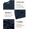 image:imageCOOFANDY Mens Knit Polo Shirt Short Sleeve Vintage Textured Casual Golf Shirts Summer Beach TopNavy Blue