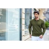 image:imageCOOFANDY Mens Knit Polo Shirts Casual Long Sleeve Classic Polo Shirts Button Down Golf ShirtsArmy Green