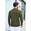 image:imageCOOFANDY Mens Knit Polo Shirts Casual Long Sleeve Classic Polo Shirts Button Down Golf ShirtsArmy Green