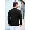 image:imageCOOFANDY Mens Knit Polo Shirts Casual Long Sleeve Classic Polo Shirts Button Down Golf ShirtsBlack