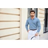 image:imageCOOFANDY Mens Knit Polo Shirts Casual Long Sleeve Classic Polo Shirts Button Down Golf ShirtsBlue