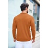 image:imageCOOFANDY Mens Knit Polo Shirts Casual Long Sleeve Classic Polo Shirts Button Down Golf ShirtsCaramel