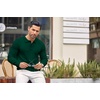 image:imageCOOFANDY Mens Knit Polo Shirts Casual Long Sleeve Classic Polo Shirts Button Down Golf ShirtsDark Green