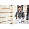image:imageCOOFANDY Mens Knit Polo Shirts Casual Long Sleeve Classic Polo Shirts Button Down Golf ShirtsDark Grey