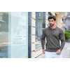 image:imageCOOFANDY Mens Knit Polo Shirts Casual Long Sleeve Classic Polo Shirts Button Down Golf ShirtsDark Grey