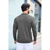 image:imageCOOFANDY Mens Knit Polo Shirts Casual Long Sleeve Classic Polo Shirts Button Down Golf ShirtsDark Grey