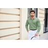 image:imageCOOFANDY Mens Knit Polo Shirts Casual Long Sleeve Classic Polo Shirts Button Down Golf ShirtsGreen