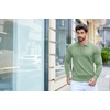 image:imageCOOFANDY Mens Knit Polo Shirts Casual Long Sleeve Classic Polo Shirts Button Down Golf ShirtsGreen
