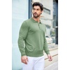 image:imageCOOFANDY Mens Knit Polo Shirts Casual Long Sleeve Classic Polo Shirts Button Down Golf ShirtsGreen