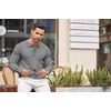 image:imageCOOFANDY Mens Knit Polo Shirts Casual Long Sleeve Classic Polo Shirts Button Down Golf ShirtsGrey