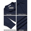 image:imageCOOFANDY Mens Knit Polo Shirts Casual Long Sleeve Classic Polo Shirts Button Down Golf ShirtsNavy Blue