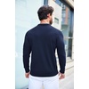image:imageCOOFANDY Mens Knit Polo Shirts Casual Long Sleeve Classic Polo Shirts Button Down Golf ShirtsNavy Blue