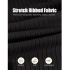 image:imageCOOFANDY Mens Knit Polo Shirts Casual Long Sleeve Classic Polo Shirts Button Down Golf ShirtsRibbed Black