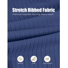 image:imageCOOFANDY Mens Knit Polo Shirts Casual Long Sleeve Classic Polo Shirts Button Down Golf ShirtsRibbed Blue
