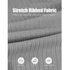 image:imageCOOFANDY Mens Knit Polo Shirts Casual Long Sleeve Classic Polo Shirts Button Down Golf ShirtsRibbed Grey