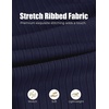 image:imageCOOFANDY Mens Knit Polo Shirts Casual Long Sleeve Classic Polo Shirts Button Down Golf ShirtsRibbed Navy Blue
