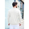 image:imageCOOFANDY Mens Knit Polo Shirts Casual Long Sleeve Classic Polo Shirts Button Down Golf ShirtsWhite