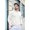 image:imageCOOFANDY Mens Knit Polo Shirts Casual Long Sleeve Classic Polo Shirts Button Down Golf ShirtsWhite