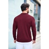 image:imageCOOFANDY Mens Knit Polo Shirts Casual Long Sleeve Classic Polo Shirts Button Down Golf ShirtsWine Red