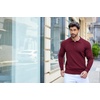 image:imageCOOFANDY Mens Knit Polo Shirts Casual Long Sleeve Classic Polo Shirts Button Down Golf ShirtsWine Red