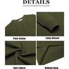 image:imageCOOFANDY Mens Knit Polo Shirts Casual Long Sleeve Collared Pullover Sweaters Quarter Button Ribbed Vintage Polo SweaterArmy Green