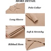 image:imageCOOFANDY Mens Knit Polo Shirts Long Sleeve Casual Polo Sweaters Shirt Waffle Textured Collared SweaterBeige