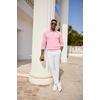 image:imageCOOFANDY Mens Knit Polo Shirts Long Sleeve Casual Polo Sweaters Shirt Waffle Textured Collared SweaterDark Pink