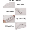 image:imageCOOFANDY Mens Knit Polo Shirts Long Sleeve Casual Polo Sweaters Shirt Waffle Textured Collared SweaterWhite