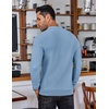 image:imageCOOFANDY Mens Knit Polo Shirts Long Sleeve Sweater Polo Lightweight Fashion Casual Collared ShirtsAiry Blue