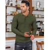 image:imageCOOFANDY Mens Knit Polo Shirts Long Sleeve Sweater Polo Lightweight Fashion Casual Collared ShirtsArmy Green