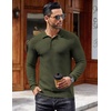 image:imageCOOFANDY Mens Knit Polo Shirts Long Sleeve Sweater Polo Lightweight Fashion Casual Collared ShirtsArmy Green