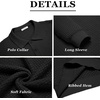 image:imageCOOFANDY Mens Knit Polo Shirts Long Sleeve Sweater Polo Lightweight Fashion Casual Collared ShirtsBlack