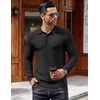 image:imageCOOFANDY Mens Knit Polo Shirts Long Sleeve Sweater Polo Lightweight Fashion Casual Collared ShirtsBlack