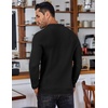 image:imageCOOFANDY Mens Knit Polo Shirts Long Sleeve Sweater Polo Lightweight Fashion Casual Collared ShirtsBlack